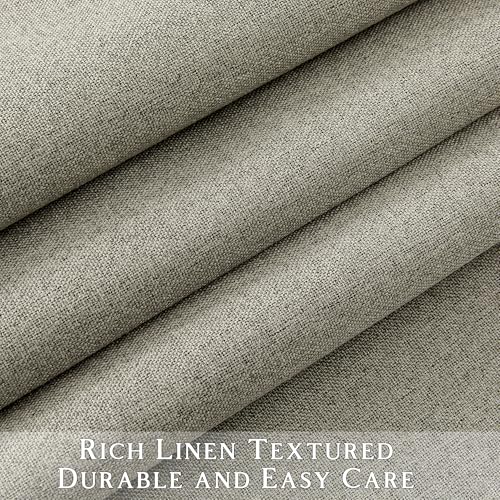 ChrisDowa Sand Blackout Curtains 45 Inches Long 2 Panels for Bedroom | Room Darkening,Light Blocking,Thermal Insulated,Faux Linen,Farmhouse,Grommet,Window Treatment,Drapes,Living Room,52x45 - color: Sand, size: 52"W x 45"L (Pack of 2)