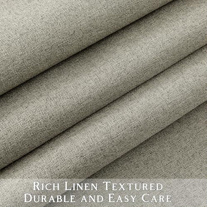 ChrisDowa Sand Blackout Curtains 45 Inches Long 2 Panels for Bedroom | Room Darkening,Light Blocking,Thermal Insulated,Faux Linen,Farmhouse,Grommet,Window Treatment,Drapes,Living Room,52x45 - color: Sand, size: 52"W x 45"L (Pack of 2)