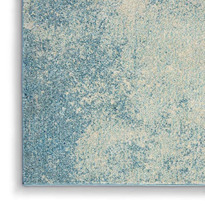 Nourison Home Passion Navy/Light Blue 1'10'' x 6' Area-Rug, Modern, Abstract, Easy-Cleaning, Non Shedding, Bed Room, Living Room, Dining Room, Kitchen, (6' Runner) - color: Navy Light Blue, size: 1'10" x 6' (Runner)
