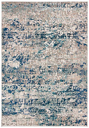 SAFAVIEH Madison Collection Accent Rug - 2'2" x 4', Grey & Blue, Modern Abstract Design, Non-Shedding & Easy Care, Ideal for High Traffic Areas in Entryway, Living Room, Bedroom (MAD460K) - color: Grey/Blue, size: 2'2" x 4' (Rectangular)