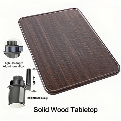 Car Desk for Laptop,360° Rotating Cup Holder Table，Wood Car Tray, Car Table & Car Food Tray，Steering Wheel Tray， Car Accessories for Women & Men. Compatible with Tesla Model Y/3/S, Ford F150& Most