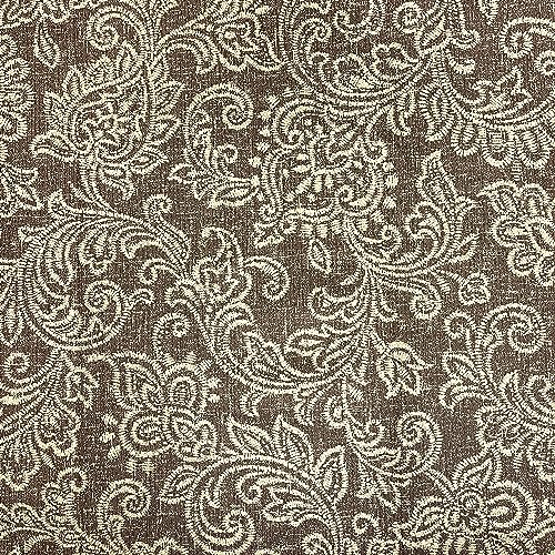 HomePop 22" Modern Rectangular Storage Ottoman - Brown Jacobean Print - color: Brown Jacobean Print