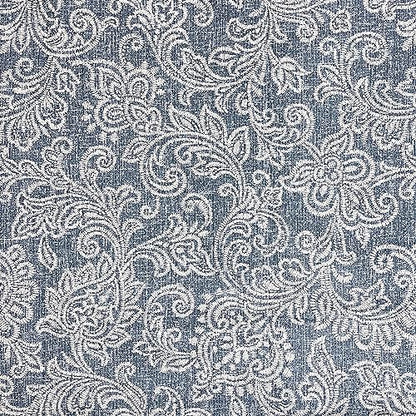HomePop Classic Parsons Dining Chair -Denim Jacobean Print (Set of 2) - color: Denim Jacobean Print, style: Pack of 2
